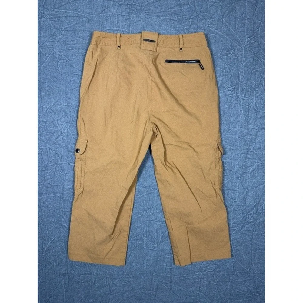 Jamie Sadock Womens Tan Brown Cargo Capri Pants Size‎ 4 Utility Cropped Trousers